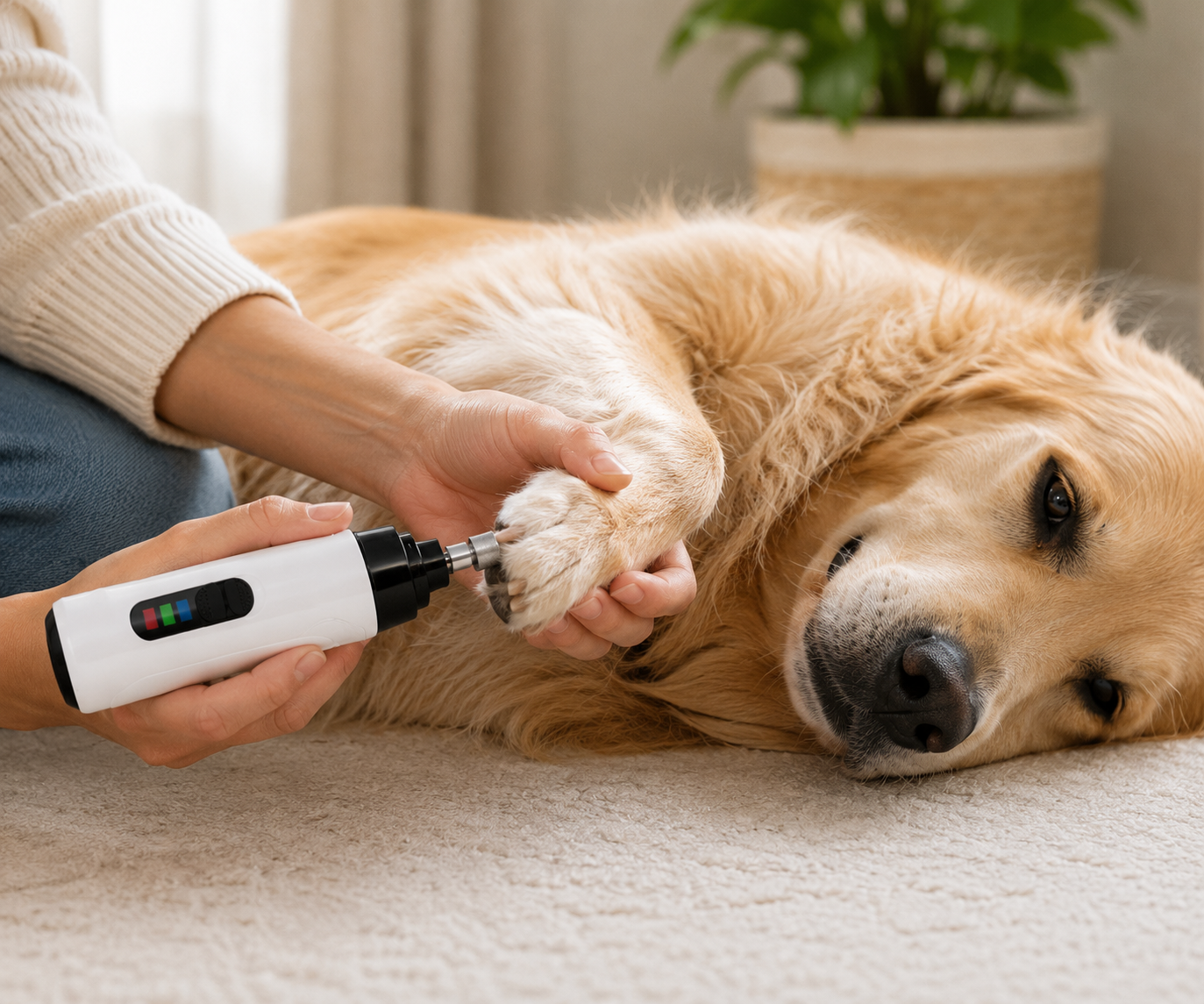Lime à Ongles Électrique Silencieuse pour Chien et Chat