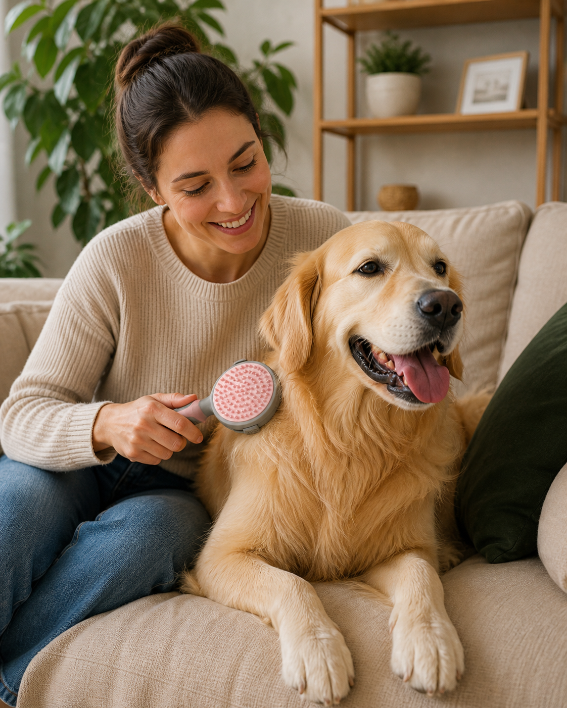Brosse Auto-Nettoyante pour Chien et Chat