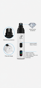 Lime à Ongles Électrique Silencieuse pour Chien et Chat